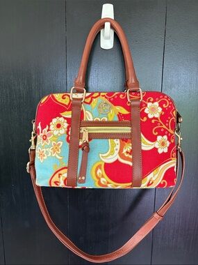 🧜‍♀️ Spartina 449 Daufuskie Island Natural Linen Leather Purse!